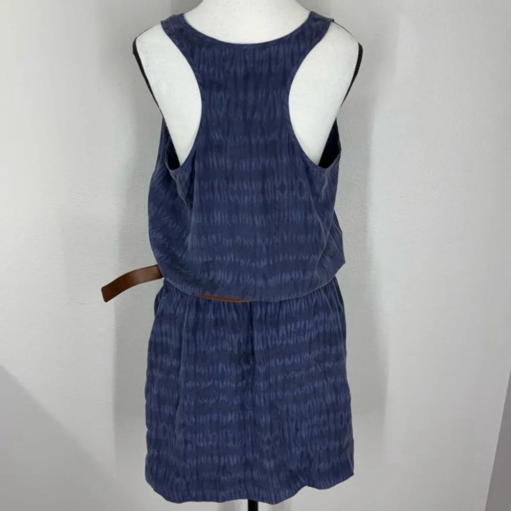 Michael Michael Kors NWT Navy Silk Sleeveless Dress Large Scoop Neck Elegant